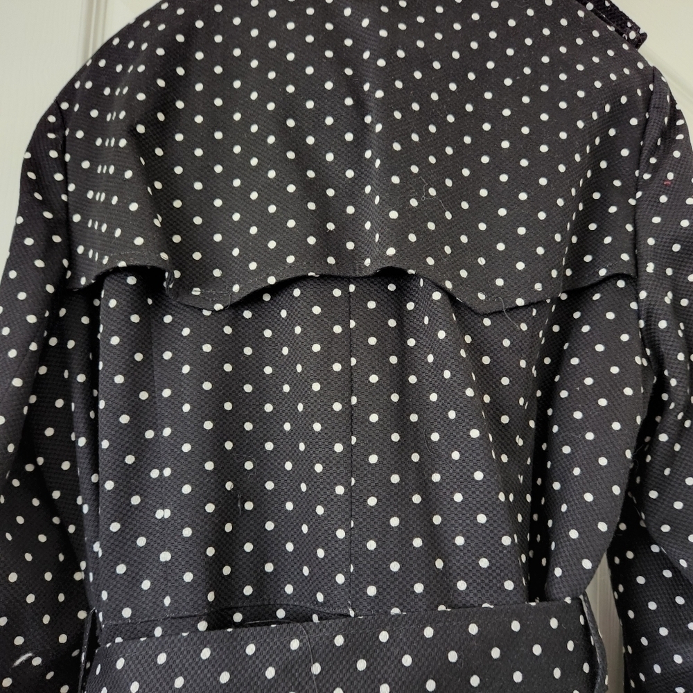 New Lauren Ralph Lauren Polka Dot Trenchcoat sz XL - Picture 12 of 15